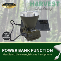 220W, Headlamp IP66 Harvest Lighting Senter Kepala LED Rechargeable 9600mAh