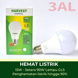 15W, HARVEST LIGHTING Bohlam LED A Bulb, Lampu LED 15 Watt