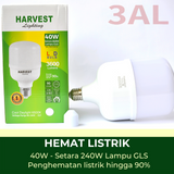 40W, HARVEST LIGHTING Kapsul LED T Bulb, Lampu LED 40 Watt