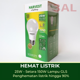 25W, HARVEST LIGHTING Bohlam LED A Bulb, Lampu LED 25 Watt