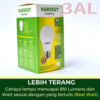 9W, HARVEST LIGHTING Bohlam LED A Bulb, Lampu LED 9 Watt